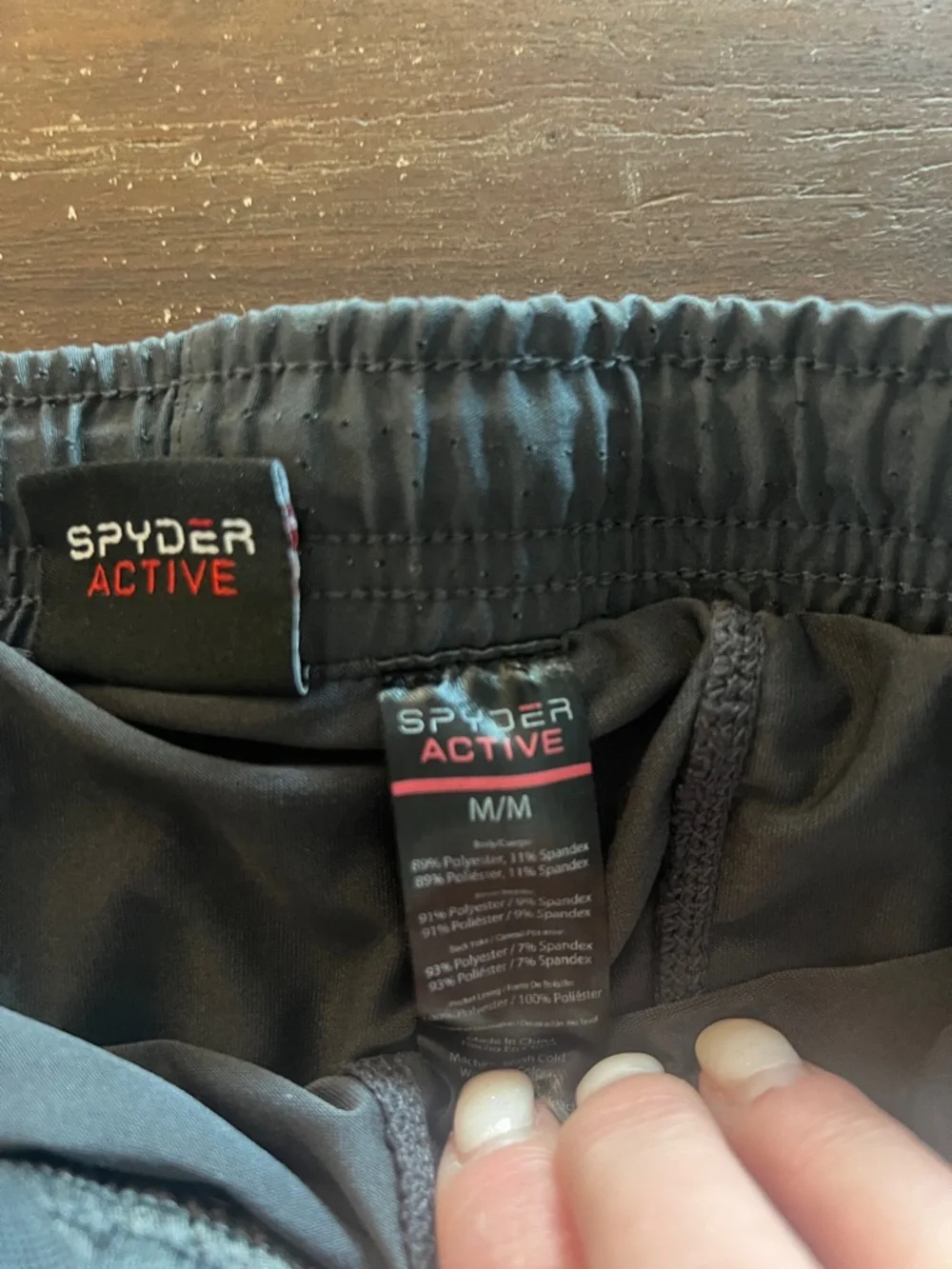 Spyder Men's Charcoal Gray Athletic Two-in-One Shorts -Size Medium